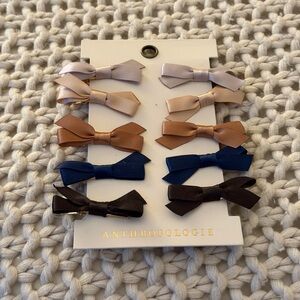 Anthropologie Bow Hair Clips Set